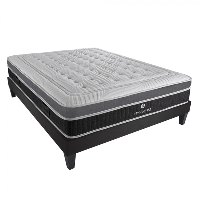 Ensemble Elegance | Matelas memoire de forme avec sommier en bois