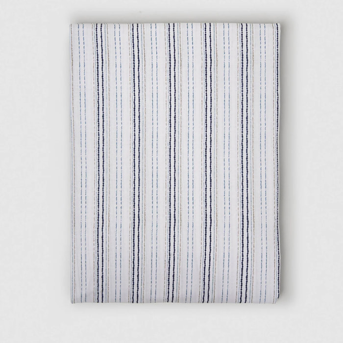 Set di lenzuola in cotone 100% a righe caledo indaco