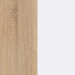 Cabecero con mesitas Akari Blanco Artik (Blanco Mate) - Roble Canadian