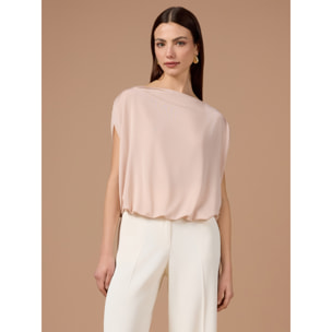 Oltre - T-shirt drappeggiata - Rosa