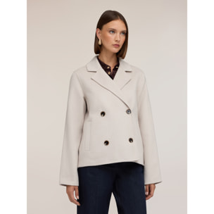 Motivi - Cappotto doppiopetto misto lana - Bianco