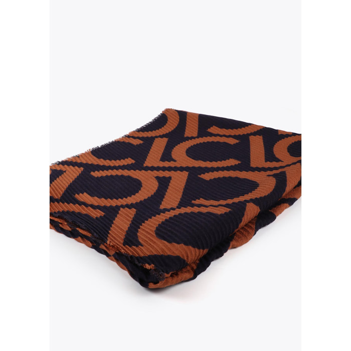 Foulard plissettato bicolore