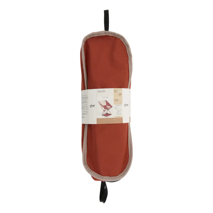 Chaise camping pliable terracotta