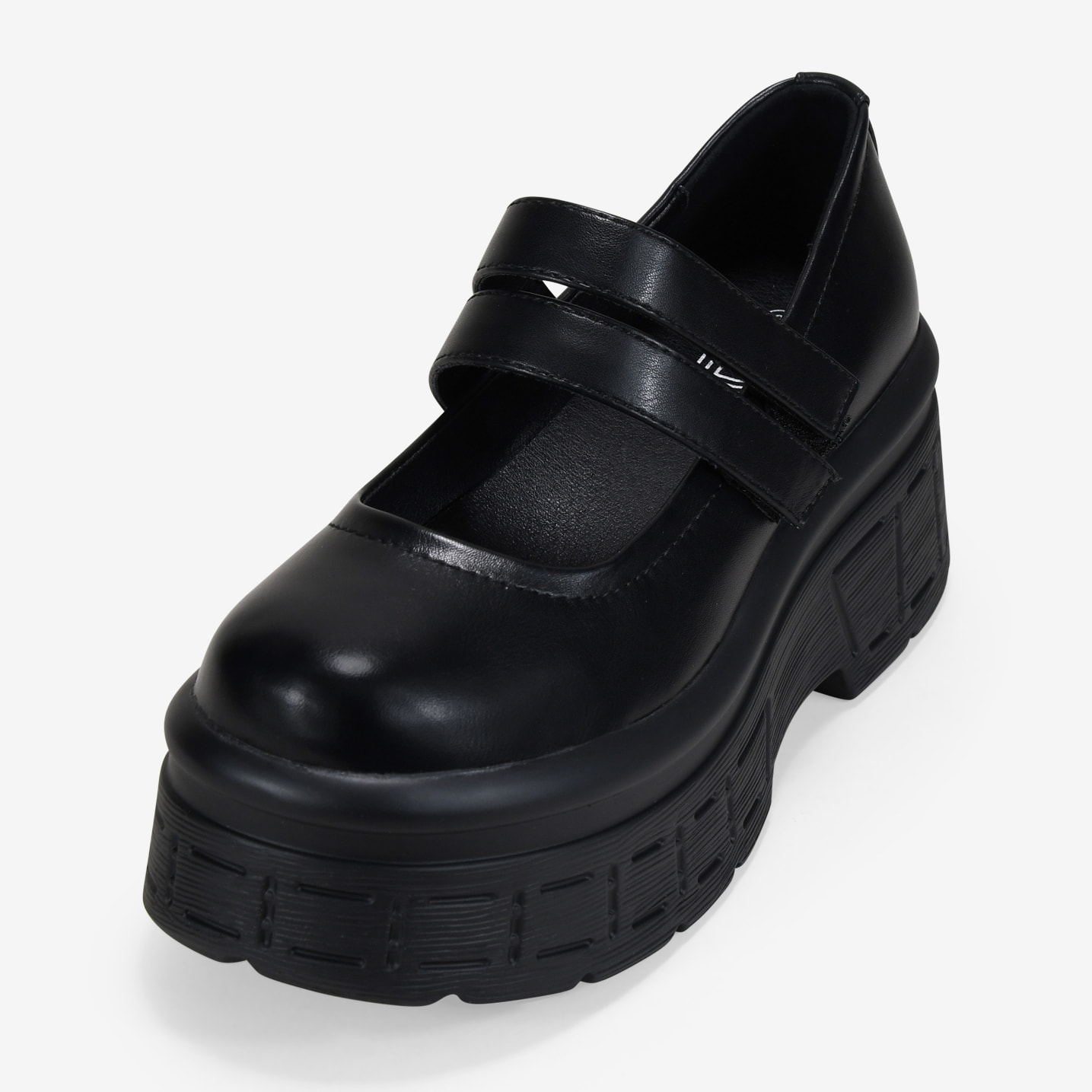 Bailarinas de plataforma negras con cierre fácil