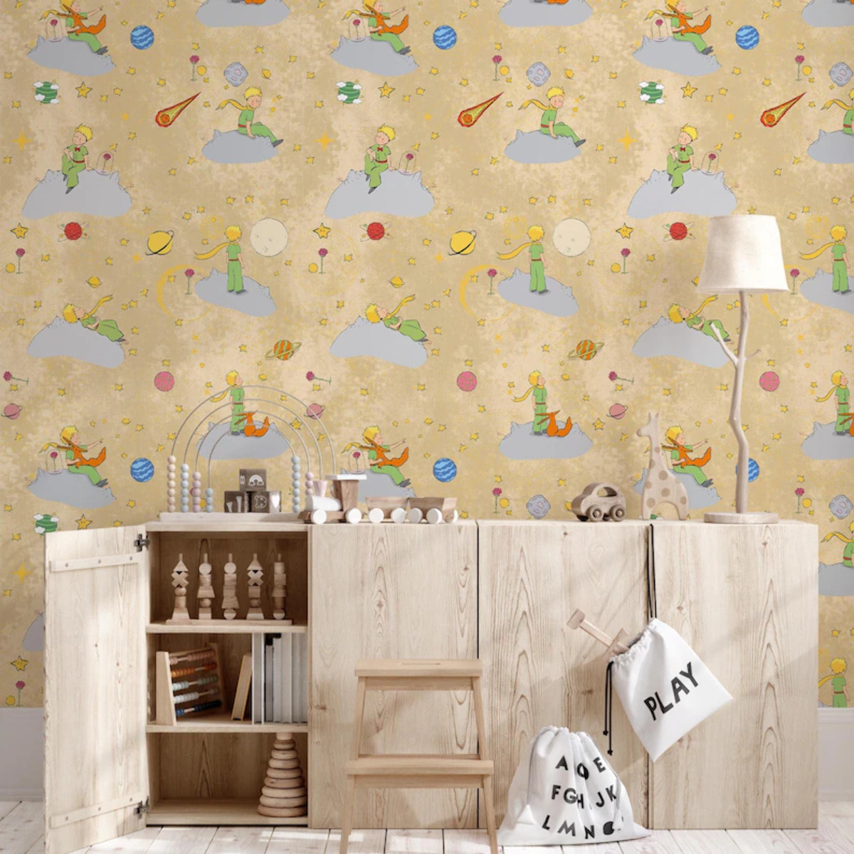 Carta da Parati Ufficiale Il Piccolo Principe Spazio Vintage