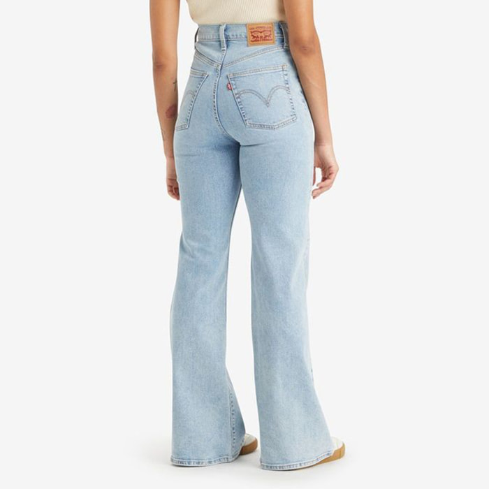 Jeans Ribcage Bell - cotone - blu denim chiaro