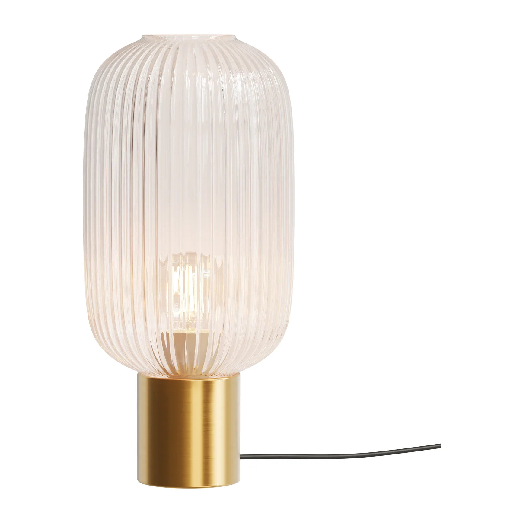 Lampe à poser en verre cannelé - Lou