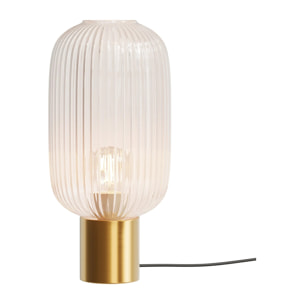Lampe à poser en verre cannelé - Lou
