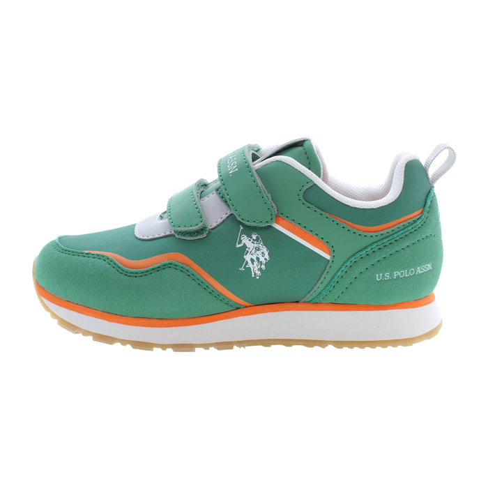 Sneakers U.S. Polo Assn Military Green-Orange