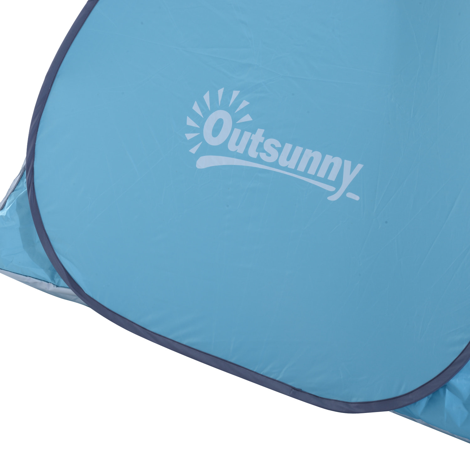 Abri de plage tente de plage pliable pop-up automatique instantané protection UV fenêtre arrière grand tapis de sol bleu ciel