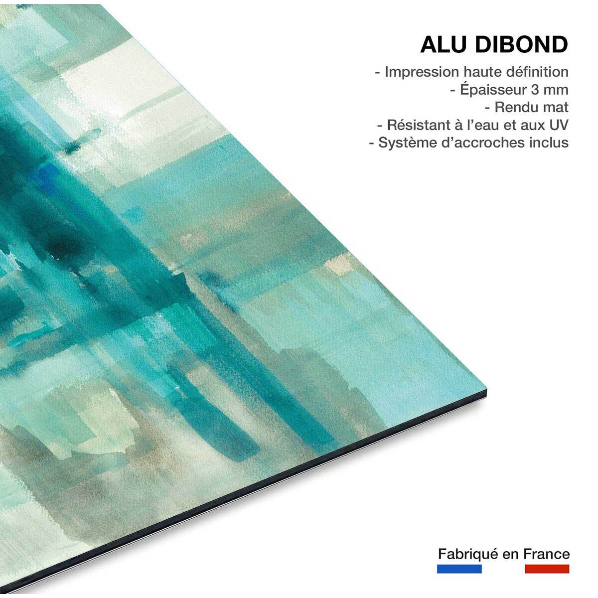 Tableau abstrait Liquide bleu Tableau alu Dibond