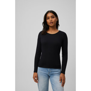 T-shirt da donna in caldo cotone con fodera in pile