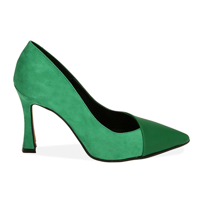 Zapato de tacón verdes, tacón 9,5 cm