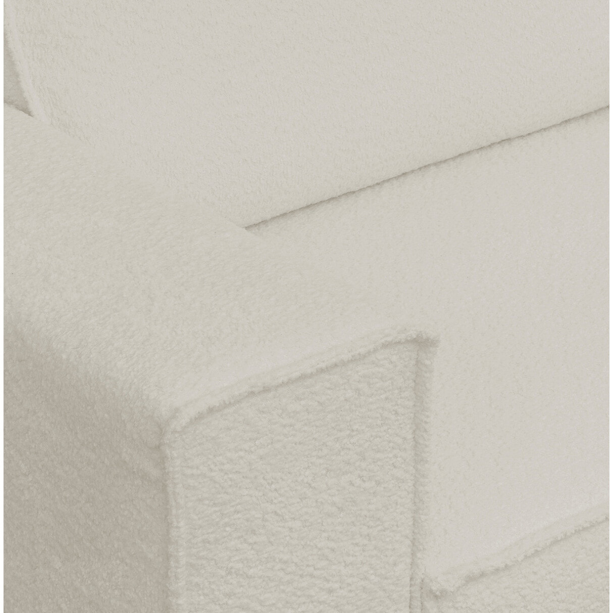 Canapé d'angle convertible 4 places en tissu bouclé - LIVIA