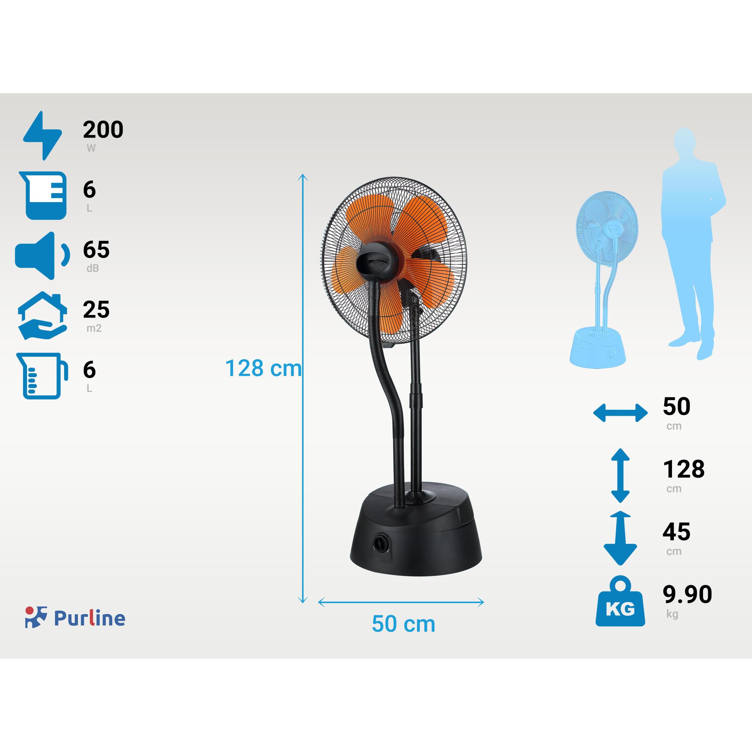 Ventilateur brumisateur à haut débit et réservoir de 6 L