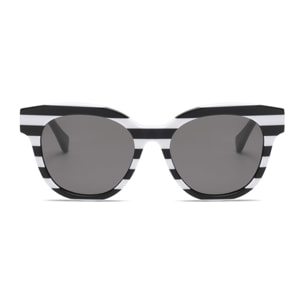 Gafas de sol OCEAN GRANDE PLACE - Brillante en blanco y negro / Esmaltadas ahumada