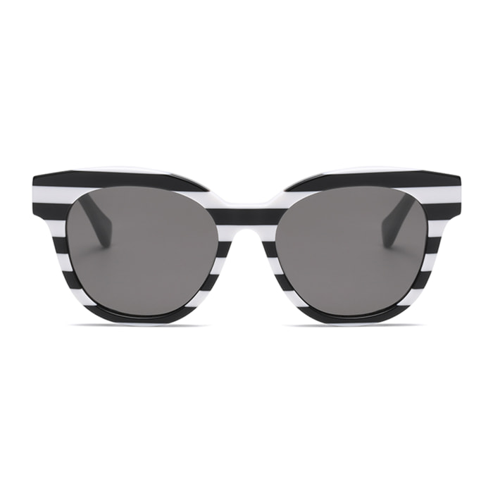 Gafas de sol OCEAN GRANDE PLACE - Brillante en blanco y negro / Esmaltadas ahumada