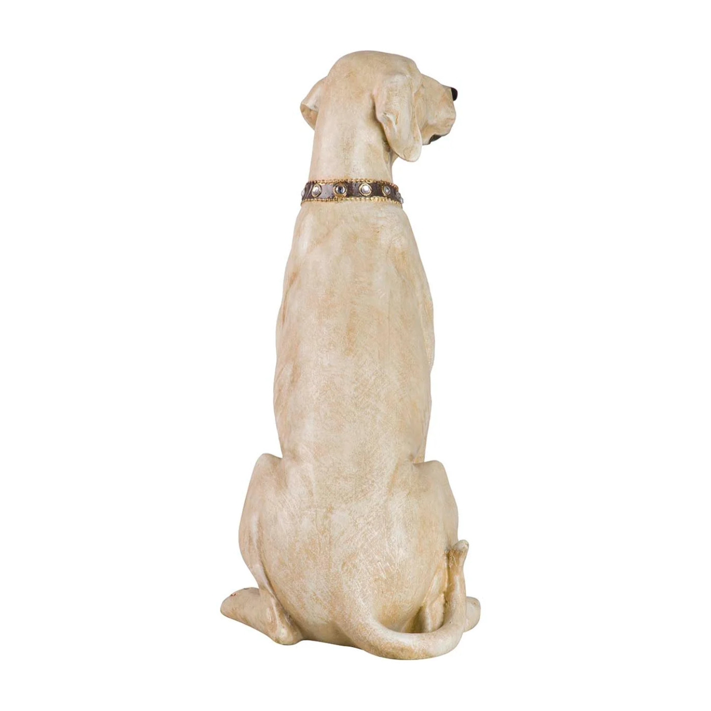 Figura Perro Labrador Resina Beige 20x29x40 Cm