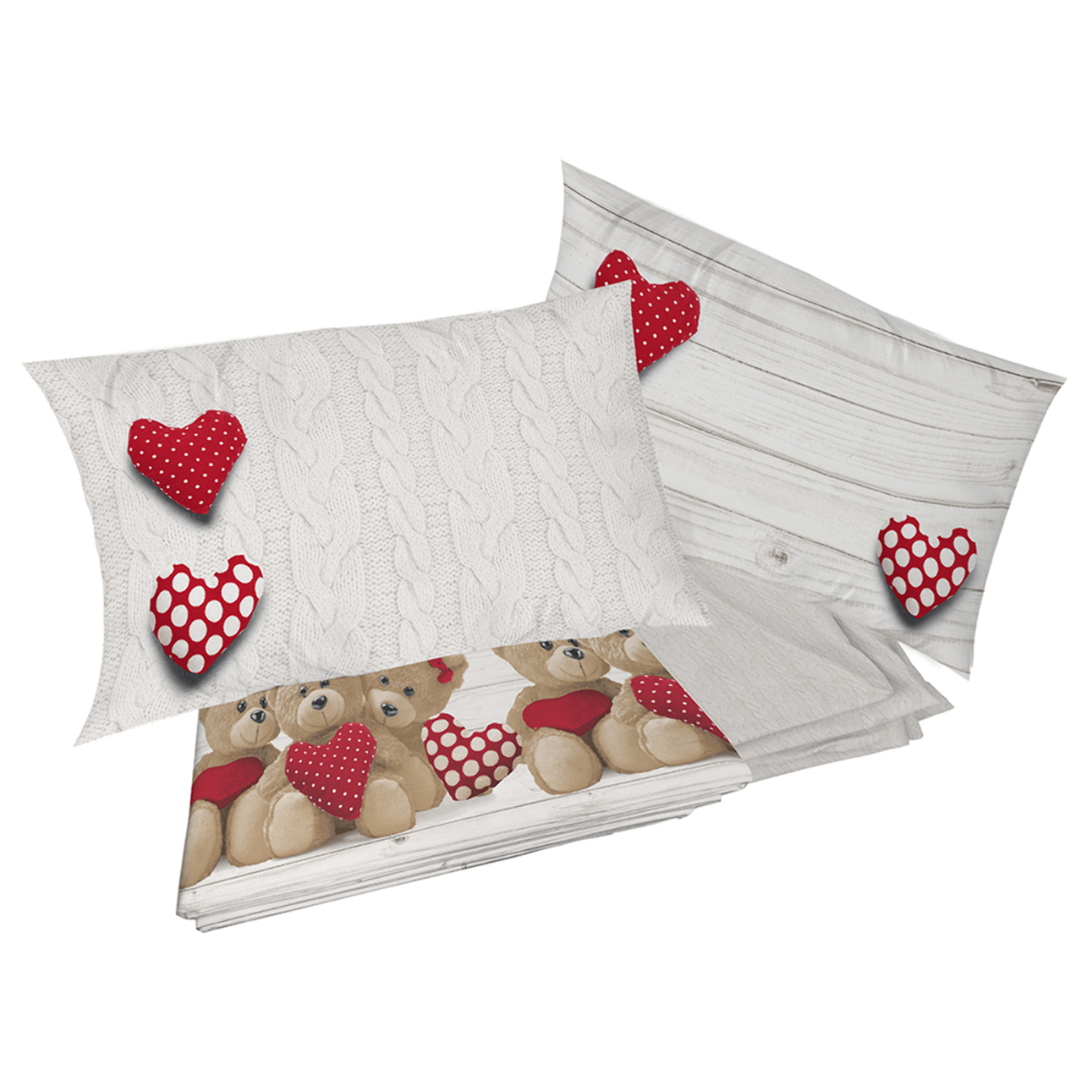 Completo letto orsetti rosso