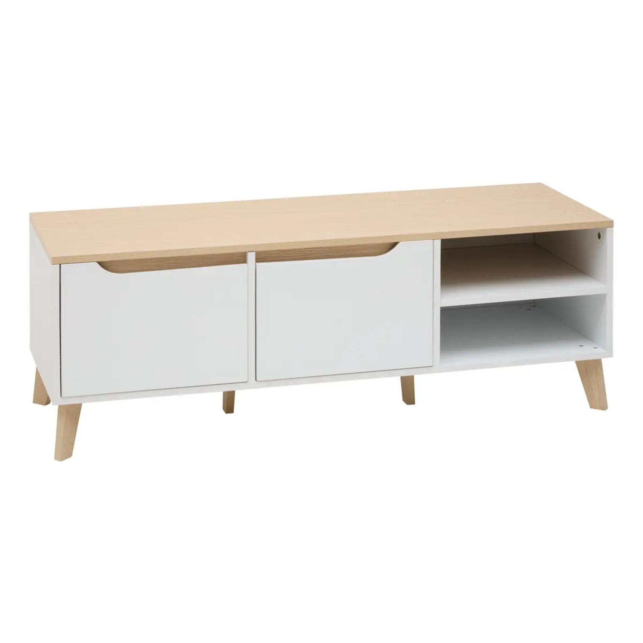 Meuble TV Luma rectangulaire 40x120cm blanc