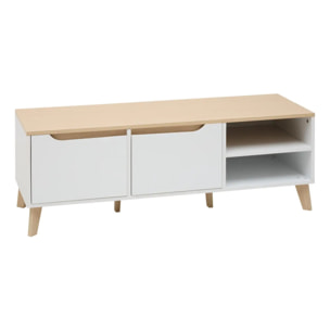 Meuble TV Luma rectangulaire 40x120cm blanc