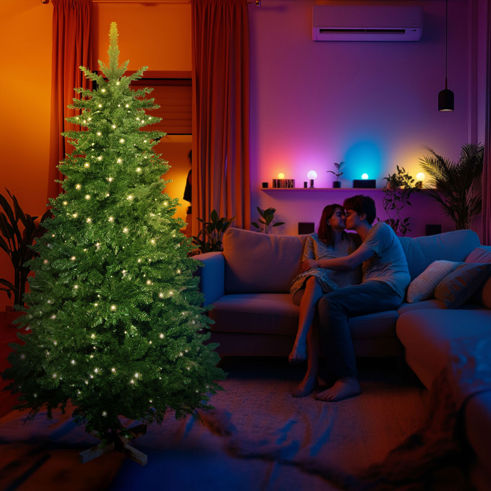 Cupid - Albero di Natale con luci LED Ø100cm x180H, 800 rami