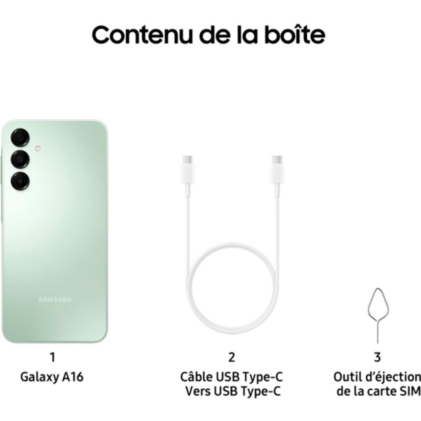 Smartphone SAMSUNG Galaxy A16 128Go Vert d'eau 4G