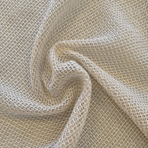 Tissu en filet avec fils métal - Beige