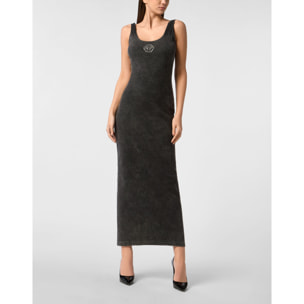 PHILIPP PLEIN Vestido largo de tirantes HEXAGON