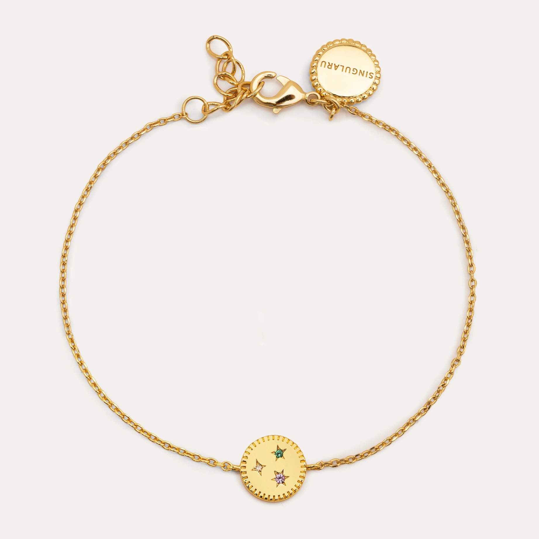 Pulsera Medallion Spark Color Baño Oro