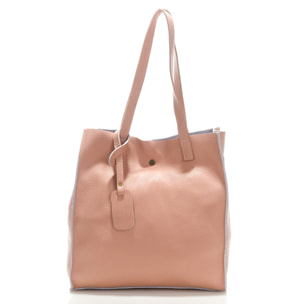 Borse Donna colore Rosa-in pelle Made in Italy 34x28x12cm