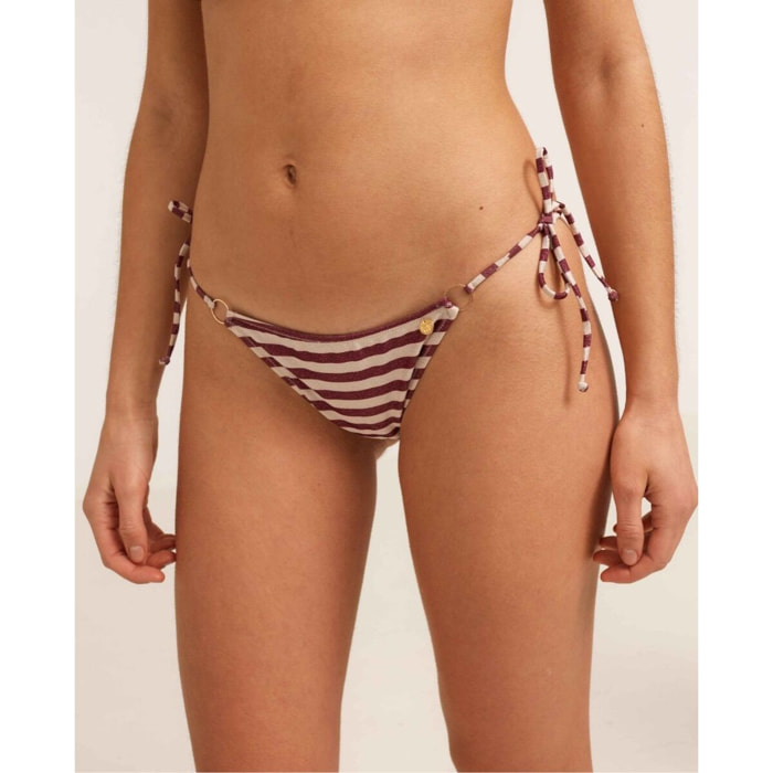 Braga de bikini con aros y lazos ajustables