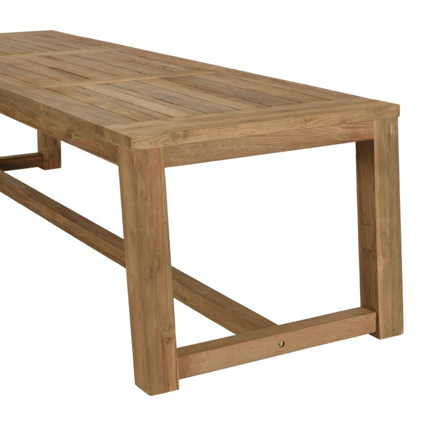 VALERIA - Ensemble de jardin table rectangulaire en bois de teck recyclé rotin 8/10 pers.