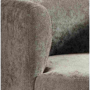 Poltroncina design in tessuto marrone 75x70x68 cm - Seattle