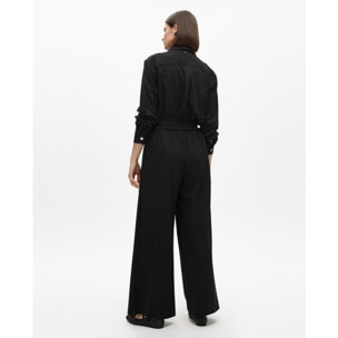 Pantaloni a Righe Diplomatiche Lamé a Pieghe