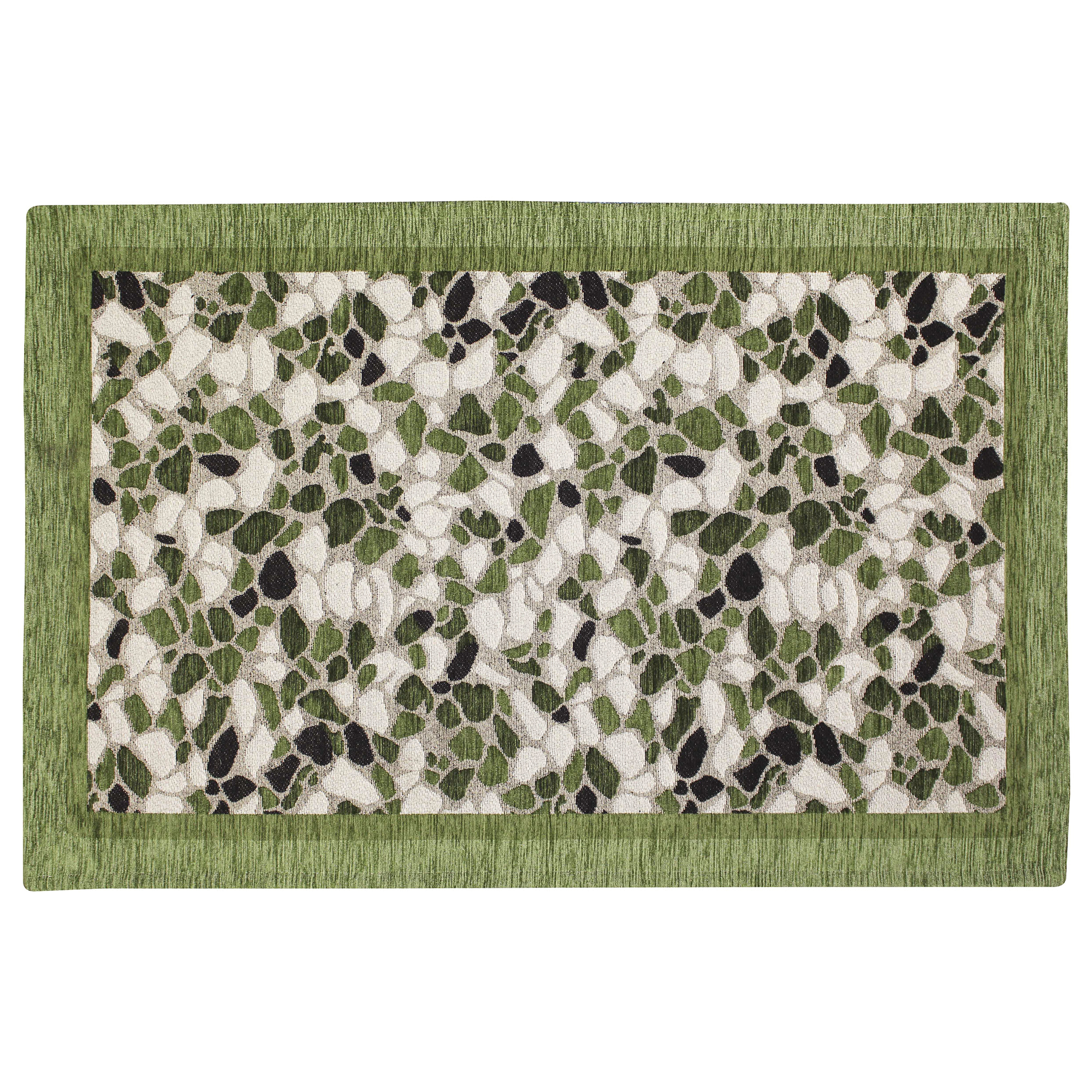 TAPPETO DA CUCINA GRANIGLIA VERDE GIUNGLA CON FONDO ANTISCIVOLO