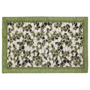 TAPPETO DA CUCINA GRANIGLIA VERDE GIUNGLA CON FONDO ANTISCIVOLO