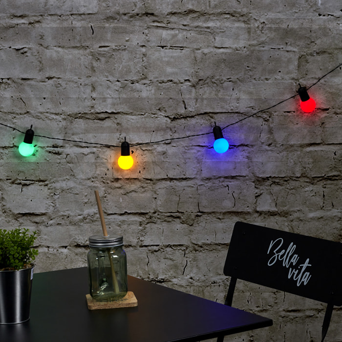 Guirlande Ampoules Multicolores Exterieur 10 Led