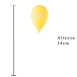 Palloncino In Vetro Con Filo. Altezza 34 Cm - Pezzi 1 - 20X34X20cm - Colore: Giallo - Bianchi Dino - Oggettistica, Componenti D'Arredo