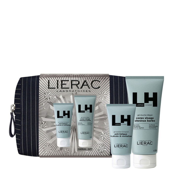 Lierac Homme - Coffret Le Gel Hydratant Energisant 50 ml + Le Gel Douche Intégral 200ml - Une trousse