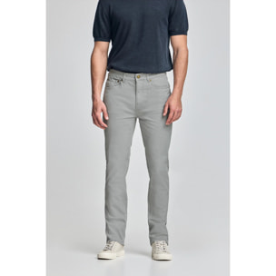 Pantaloni slim Voss grigi con cinque tasche