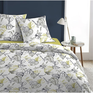 Parure Housse De Couette 3pcs 100% coton 57fils Filo Vert