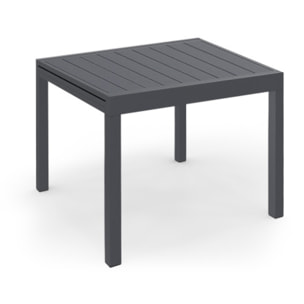 Table de jardin extensible 90-180cm polywood gris
