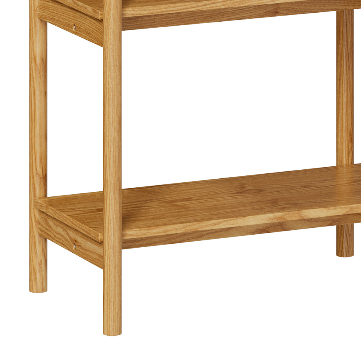 Etagère en bois d'hévéa massif, 2 étagères - Emel