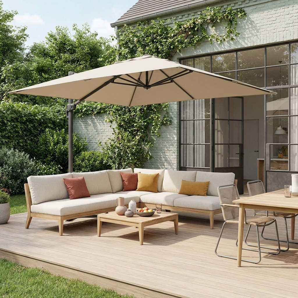 Parasol déporté carré 3x3m FALGOS