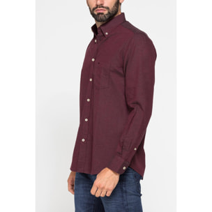 CAMICIA DI FLANELLA IN COLORI TINTA UNITA CON TASCHINO