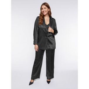 Fiorella Rubino - Blazer elegante in raso - Nero