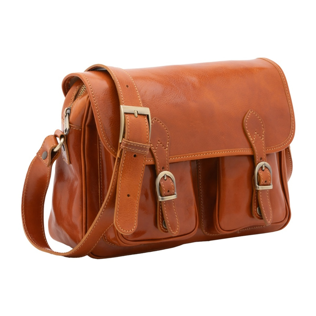 Borsa a tracolla da donna - Modello False - Vera pelle - 32.0 x 23.0 x 15.0 cm
