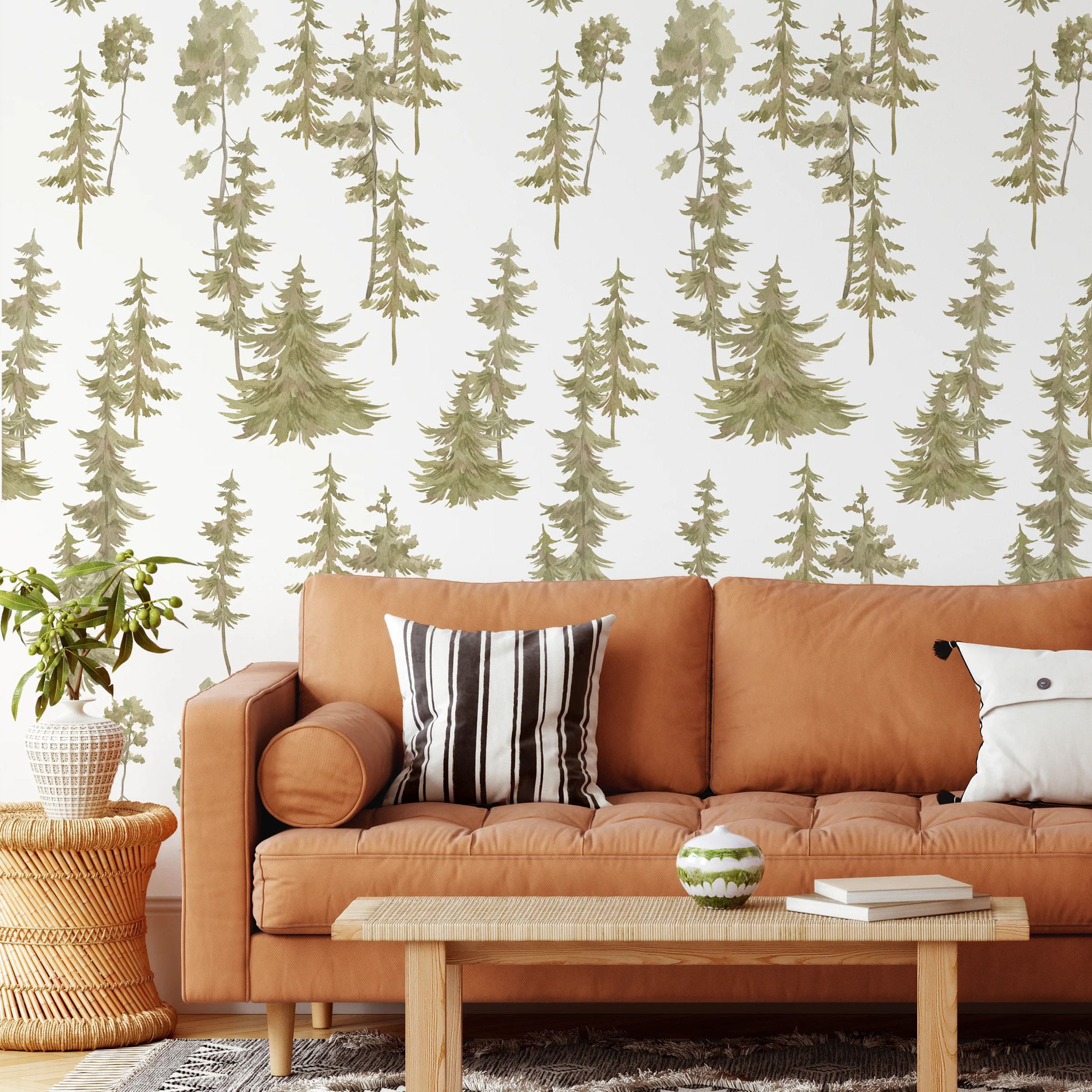 Carta da Parati Pini Verdi