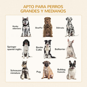 Jaula para Perros Grandes Estilo Mueble Casa para Perros 94x60x71,5 cm Mesa Auxiliar con 2 Puertas de Pestillo Cojín de Tela Oxford y Rejillas de Acero Roble